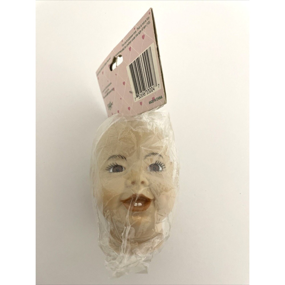 Syndee's Crafts Vinyl Heirloom Doll Head #33004 Brown Eyes 1990 VINTAGE